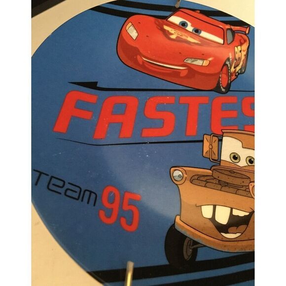 Disney PIXAR Cars Lightning McQueen & Tow Mater Ceramic Dinnerware Plate - Picture 3 of 8